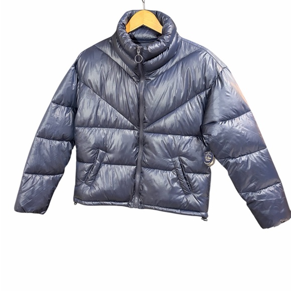 Ci Sono Jackets & Blazers - Ci Sono Women’s Original Shiny Navy Blue Puffer Jacket NWT